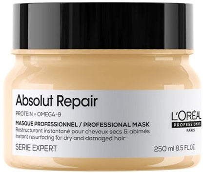 L’Oréal Professionnel Absolut Repair Golden Mask – Herstelt fijner, beschadigd haar - Serie Expert – 500 ml