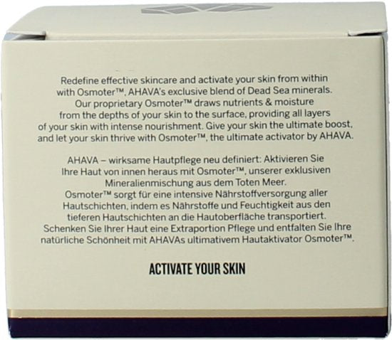 AHAVA voedende Nachtcréme – Voed de huid overnacht – Verheldert en egaliseert de huid – Verminderd fijne lijntjes en donkere kringen – VEGAN – Alcohol- en parabenenvrij – 50ml