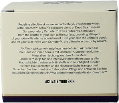 AHAVA voedende Nachtcréme – Voed de huid overnacht – Verheldert en egaliseert de huid – Verminderd fijne lijntjes en donkere kringen – VEGAN – Alcohol- en parabenenvrij – 50ml