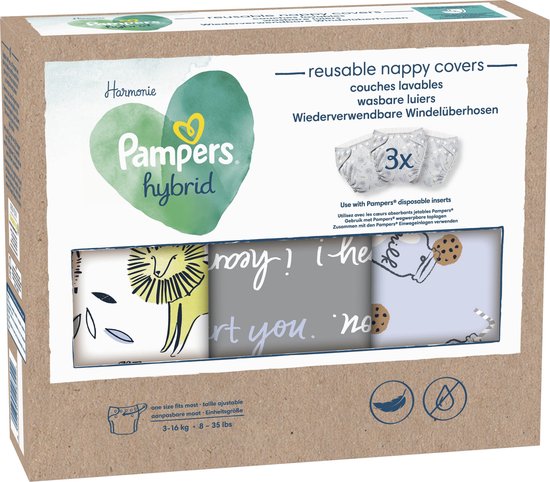 Pampers Harmonie Hybrid - Wasbare Luiers Voor Baby’s - 3 Wasbare Luiers