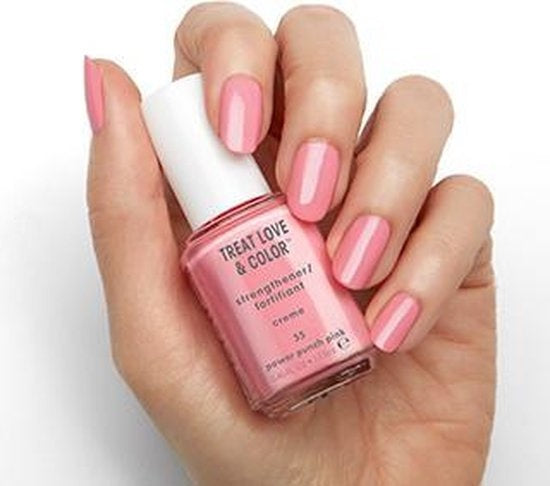 Essie Treat, Love & Color Verzorgende Nagellak | 55 Power Punch Pink | Nagelversterker