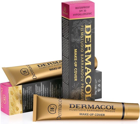 Dermacol Full Coverage Matte Foundation | Waterproof Make-Up | Olie-vrije Formule, SPF 30 (Extreme Dekking, Langdurige Wear)