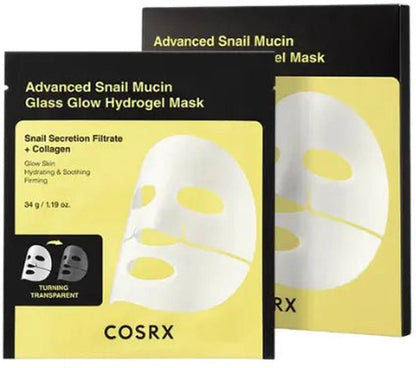 COSRX Snail Mucin Hydrogel Mask 3 stuks – Glass Glow Gezichtsmasker