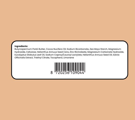 HappySoaps Natuurlijke Deodorant - Fresh Eucalyptus & Lemongrass - Energieke Geurexplosie - 100% Plasticvrij, Vegan & Natuurlijk - 50gr