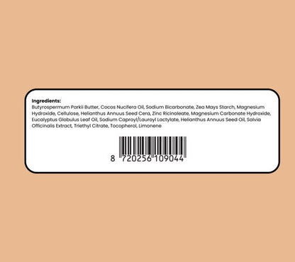 HappySoaps Natuurlijke Deodorant - Fresh Eucalyptus & Lemongrass - Energieke Geurexplosie - 100% Plasticvrij, Vegan & Natuurlijk - 50gr