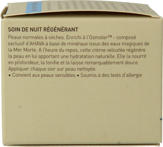 AHAVA Nachtcrème - Intensieve Hydratatie en Herstel | Voor Normaal tot Droge Huid | Anti Uitdroging | Gezichtscrème voor mannen & vrouwen | Moisturizer voor een droge huid & gezicht - 50ml
