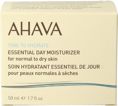 AHAVA Dagcreme voor Normale tot Droge Huid - Ultra Licht & Hydraterend | Geeft Gezonde Gloed | Voorkomt Uitdroging | Moisturizer voor een droge huid & gezicht | Gezichtscreme voor mannen & vrouwen - 50ml