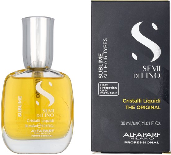 Hair Oil Semi Di Lino Sublime Cristal Liquid The Original Alfaparf Milano Semi Di Lino 30 ml
