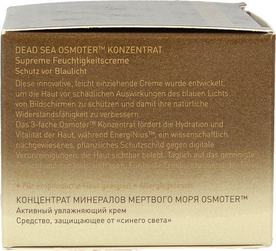 AHAVA Dode Zee Osmoter Crème | 24-Uurs Hydratatie | Blauw Licht Bescherming | Anti-rimpel Formule | Anti-Aging Dagcrème voor Mannen & Vrouwen | Moistu