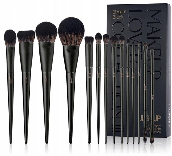 Jessup Makeup Lover Zwart Versa T336 - 14-delige penselenset