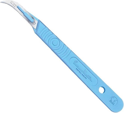 Swann Morton mesjes steriel met handvat Nummer: 24 Swann Morton - Lichtgroen / RVS - Kunststof handvat met RVS mesje - Disposable scalpels - Scalpelmesje inclusief handvat