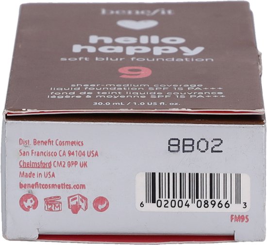 Benefit Hello Happy Soft Blur Foundation 9 Deep Neutral 30 ml