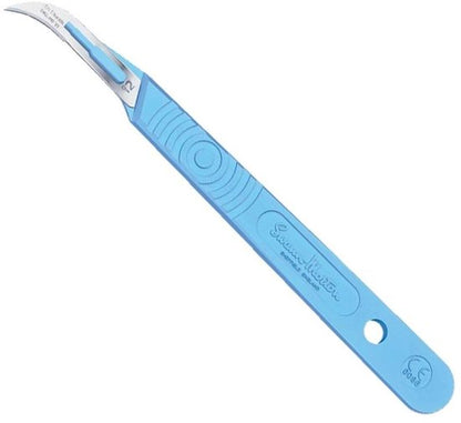 Swann Morton mesjes steriel met handvat Nummer: 20 Swann Morton - Lichtgroen / RVS - Kunststof handvat met RVS mesje - Disposable scalpels - Scalpelmesje inclusief handvat