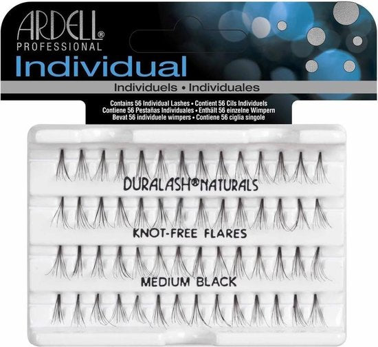 Ardell | Duralash Naturals Individual Lashes Medium | Black, Natuurlijke Individuele Nepwimpers (Zwart)