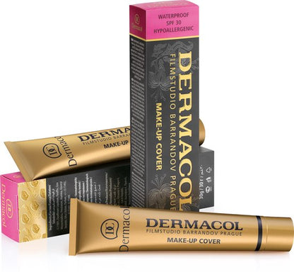 Dermacol Full Coverage Matte Foundation | Waterproof Make-Up | Olieachtige Huid, SPF 30 (Extreme Dekking, Langdurig Gebruik)