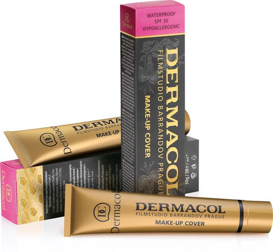 Dermacol Full Coverage Matte Foundation | Waterproof Make-Up | Olieachtige Huid, SPF 30 (Extreme Dekking, Langdurig Gebruik)