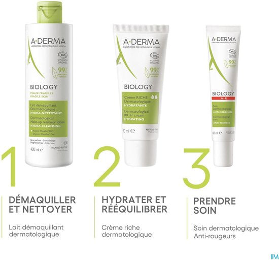 Make-Up Verwijdercrème A-Derma Biology (400 ml)