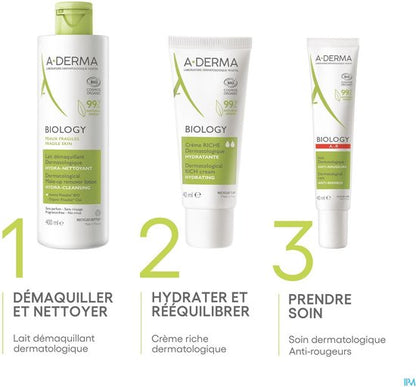 Make-Up Verwijdercrème A-Derma Biology (400 ml)
