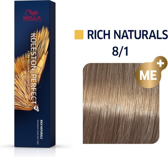 Wella Professionals Koleston Perfect Me+ - Haarverf - 8/1 Rich Naturals - 60ml