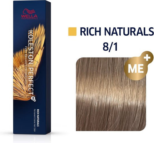 Wella Professionals Koleston Perfect Me+ - Haarverf - 8/1 Rich Naturals - 60ml