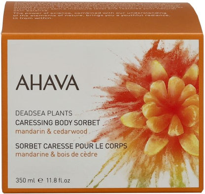 AHAVA Lichaamssorbet | Hydraterend & Verfrissend | Verbetert Soepelheid | Energieke Mandarijn Cederhout Geur | Lotion voor Mannen & Vrouwen | Body Cre