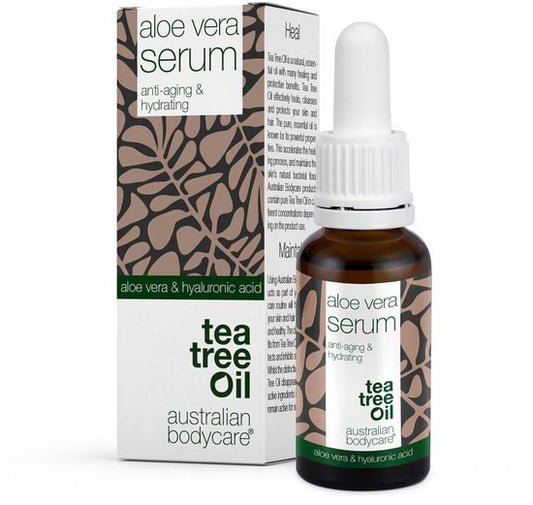 Aloe Vera & C,E, F vitamin Anti-aging serum — serum met Aloë Vera, Tea Tree Olie en Hyaluronzuur tegen rimpels