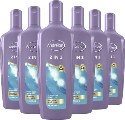 Andrélon 2 in 1 Shampoo & Conditioner - 6 x 300 ml - Voordeelverpakking