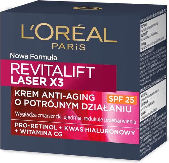 L'Oreal - Revitalift Laser X3 Anti-Aging Care Spf25 Anti-Wrinkle Cream To Day 50Ml