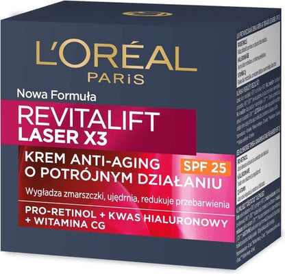 L'Oreal - Revitalift Laser X3 Anti-Aging Care Spf25 Anti-Wrinkle Cream To Day 50Ml