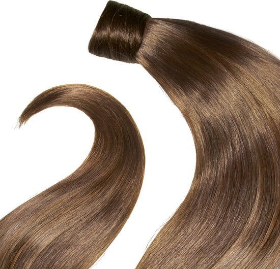 Balmain Catwalk Ponytail - Straight - 55 cm - Memory®Hair - kleur MILAN 5,6CG -  mix van chocolade bruine tinten