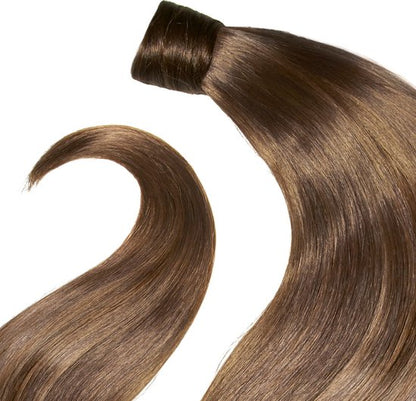 Balmain Catwalk Ponytail - Straight - 55 cm - Memory®Hair - kleur MILAN 5,6CG -  mix van chocolade bruine tinten