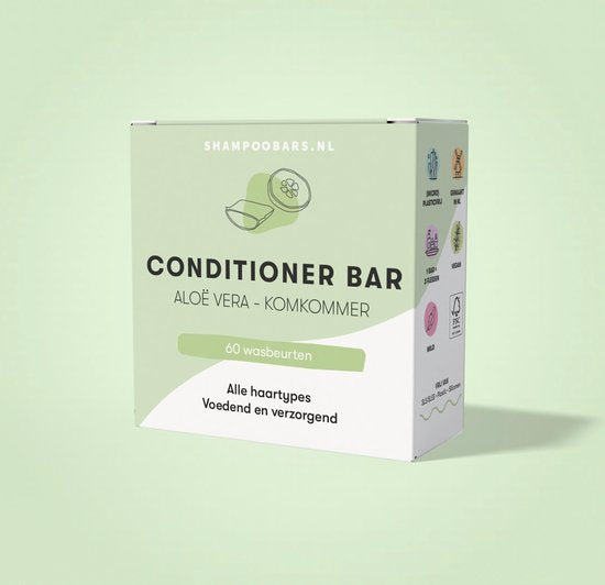 ShampooBars - Conditioner Bar Aloë Vera - Komkommer voor alle haartypes - 45g