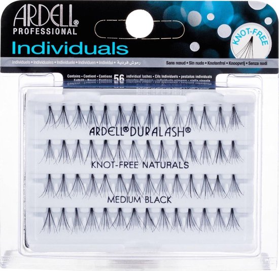 Ardell | Duralash Naturals Individual Lashes Medium | Black, Natuurlijke Individuele Nepwimpers (Zwart)
