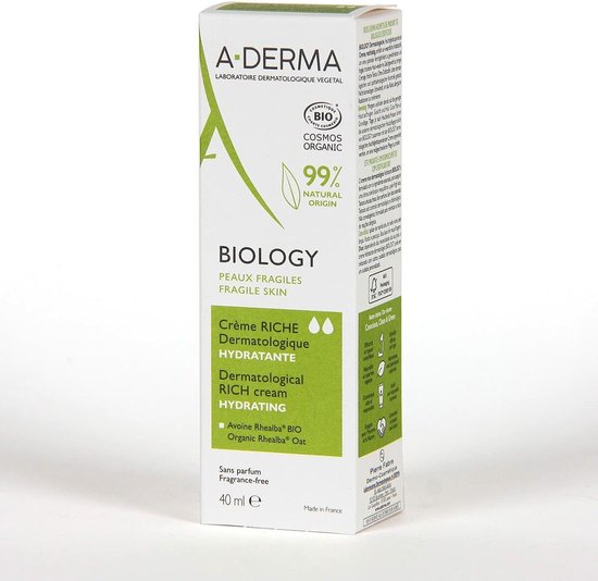 Hydraterende Gezichtscrème A-Derma Biology (40 ml)