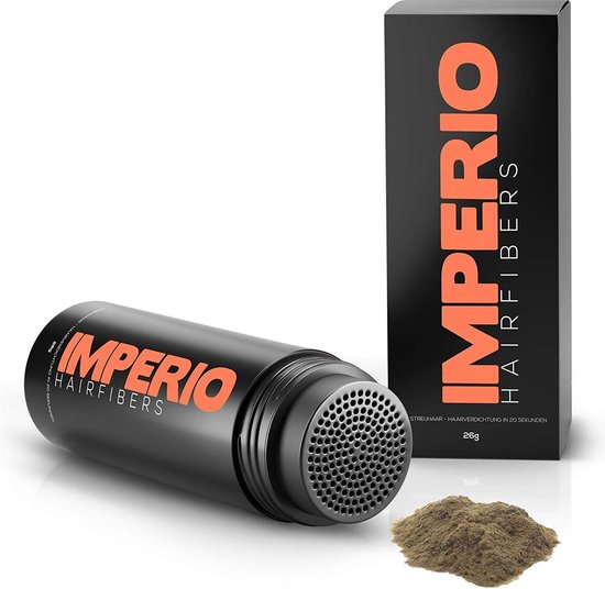 IMPERIO Premium Haarvezels Lichtbruin | Kaalheid Mannen | Alopecia Vrouwen, 100% Onzichtbaar
