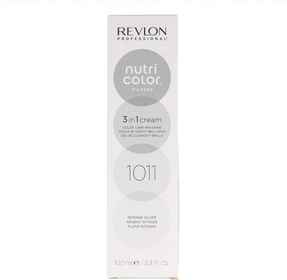 Permanente kleurcrème Revlon Nutri Color 1011 - Intense Silver 3 in 1 (100 ml)
