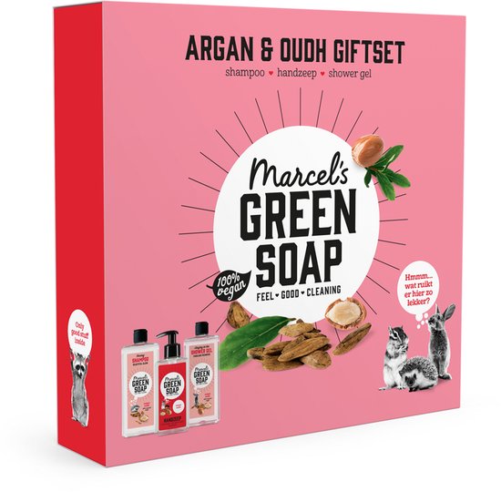 Marcel's Green Soap Geschenkset - Argan & Oudh - 3 stuks