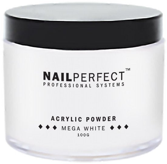Nail Perfect - Basic Acrylic Powder - Mega White - 100 gr