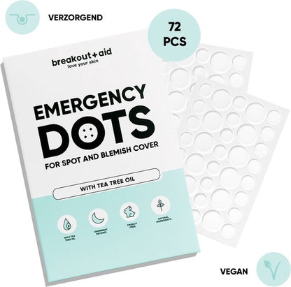 Breakout+Aid® Emergency Pimple Patch met Theeboomolie 72 Stuks