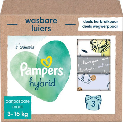 Pampers Harmonie Hybrid - Wasbare Luiers Voor Baby’s - 3 Wasbare Luiers