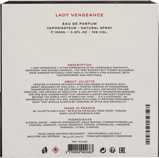 Juliette Has a Gun Lady Vengeance Eau De Parfum Spray 100 ml
