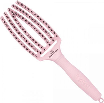 Olivia Garden - Finger Brush Combo Medium Pastel Pink Haarborstel - Medium