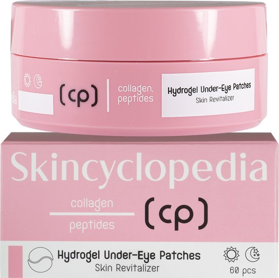 Skincyclopedia Hydrogel Oogpatches met Collageen & Peptiden – 60 Stuks – Voor de Oogcontour – Geschikt voor Alle Huidtypes – Vermindert Rimpels, Verhoogt Elasticiteit & Hydrateert