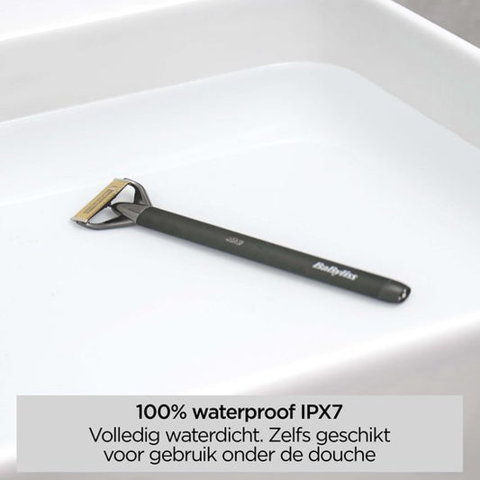 BaByliss X-Blade Super-X Metal Series 2-in-1 Scheerapparaat en Baardtrimmer OT991E - Special Edition - Titanium Mes - 100% Waterdicht - Magnetische oplaadstandaard