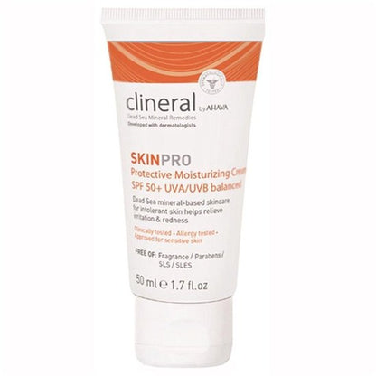 AHAVA CLINERAL SKINPRO Beschermende Vochtcrème SPF50 - Kalmeert Irritatie & Vermindert Roodheid | Hoge SPF Bescherming | Geformuleerd met Dermatologen | Creme voor mannen & vrouwen - 50ml