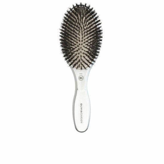 Olivia Garden - Oval - Boar & Nylon - Silver - Haarborstel