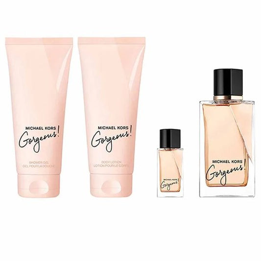 Michael Kors - Gorgeous! EDP 100 ml + Body Lotion 100 ml + Shower Gel 100 ml + Miniatuur - Geschenkset dames