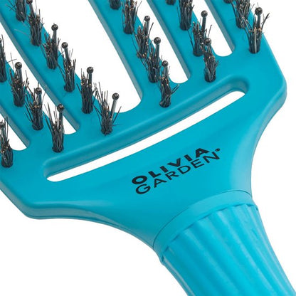 Olivia Garden - FingerBrush Boar & Nylon - Blue Lagoon
