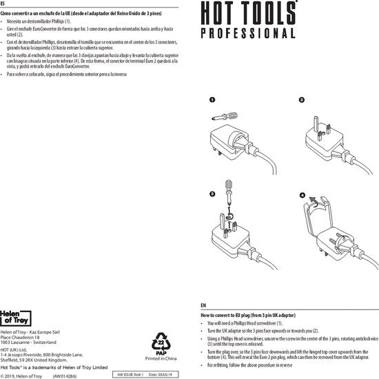 Hot Tools - Curl Bar Black Gold - 25 mm