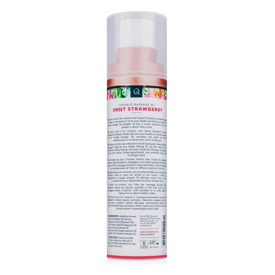 Exotiq - Massageolie - Massage Olie - Sweet Strawberry - Massageolie voor een Ontspannende Massage met Aardbeiengeur - Zijdezacht en Verzorgende Werking - 100 ml